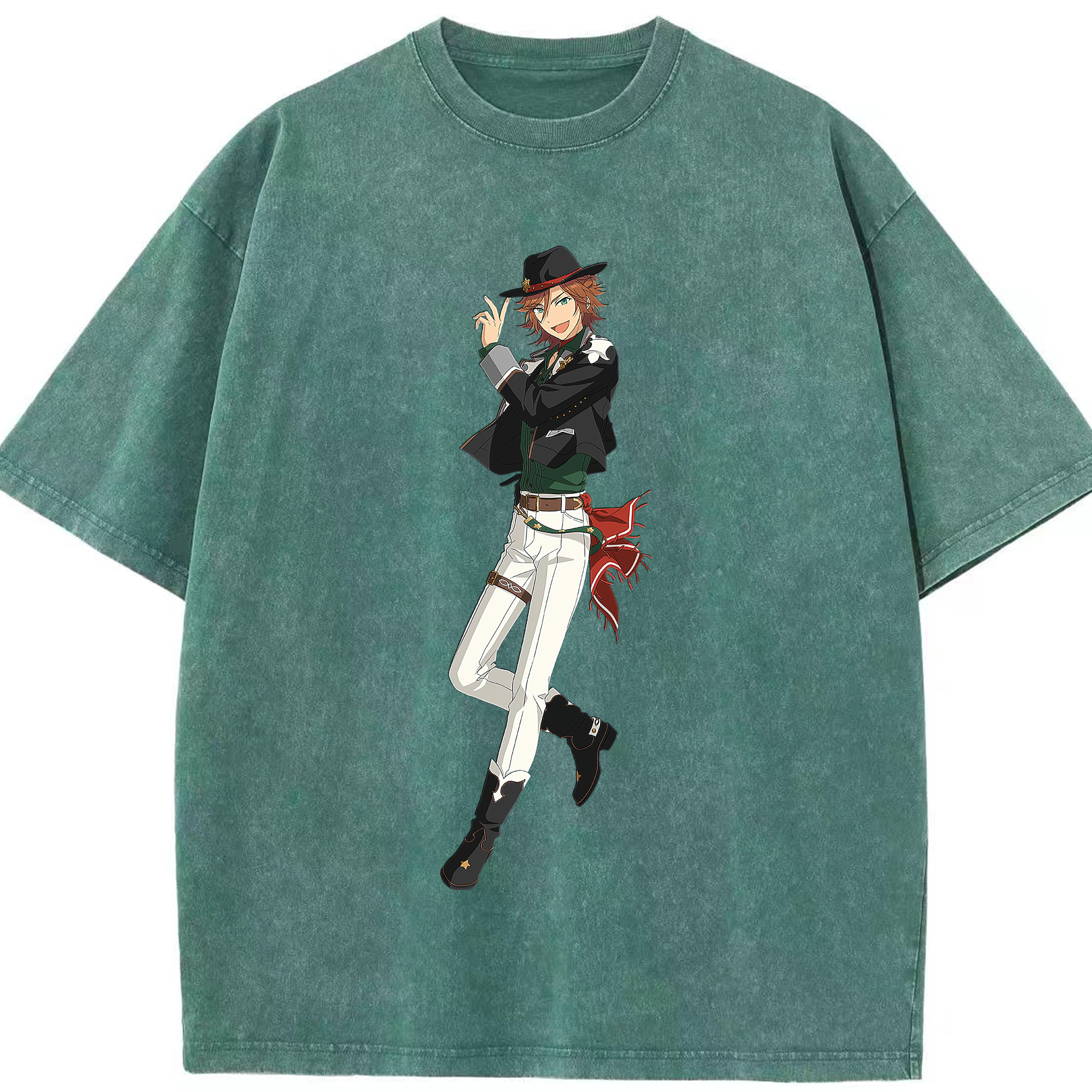 （画像用） あんさんぶるスターズ! Ensemble Stars 綿100% ヴィンテージ風 半袖Tシャツ（フロントプリント）